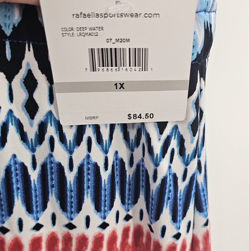 Rafaella Dress Blue White NWT 1X - Picture 11 of 12